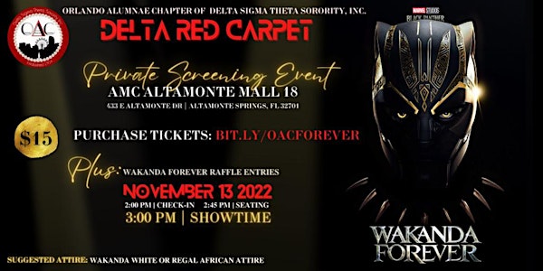 Black Panther: Wakanda Forever | Orlando Alumnae Chapter Delta Red Carpet