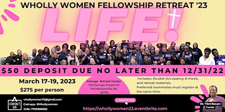 Wholly Women Fellowship Retreat 2023 primary image