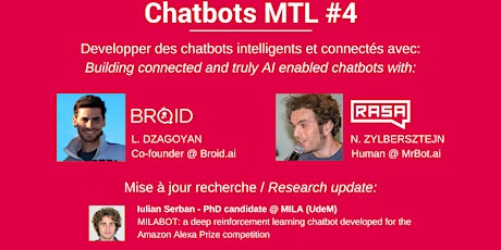 Chatbots MTL #4 - Smart and Connected Chatbots for 2018 primary image