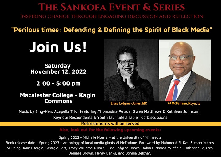 "Perilous times: Defending & Defining the Spirit of Black Media" - Sankofa image