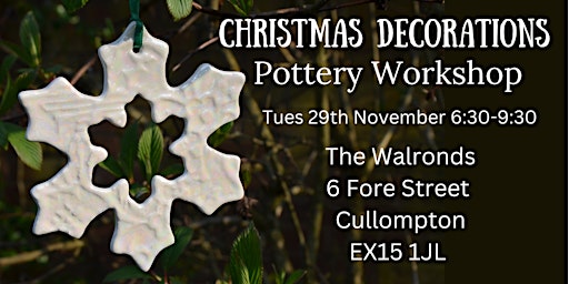 Imagen principal de Christmas Decorations Pottery Workshop