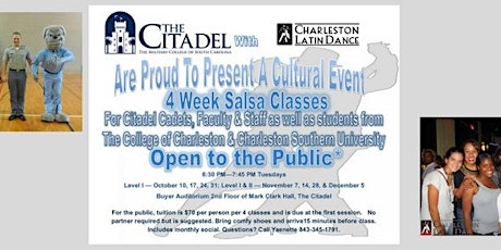 Tuesday 4-Week Salsa(On1) Course at The Citadel! November 2017 primary image