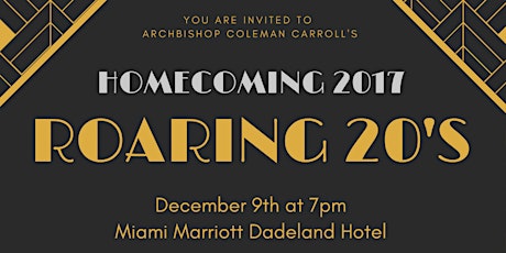 Archbishop Coleman Carroll's Homecoming 2017 - Roaring 20's primary image