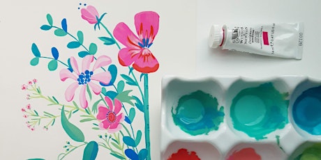 Wildflowers & Roses in gouache and watercolour - Adult Workshop primary image