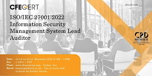 ISO/IEC 27001:2022 Information Security MS Lead Auditor - -₤1100