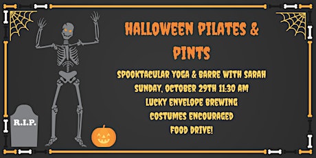 Halloween Pilates & Pints @ Lucky Envelope October 29th primary image