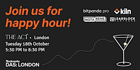 [DAS London] Happy Hour by Kiln, Notabene, LeadBlock & Bitpanda