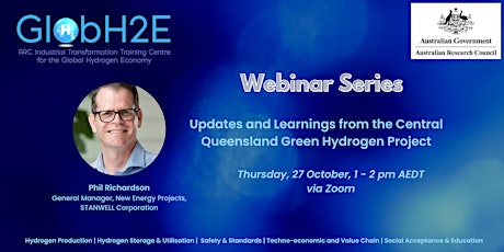 GlobH2E webinar series with Phil Richardson from Stanwell Corporation primary image