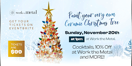 Paint your very own Ceramic Christmas Tree at The Wine Bar