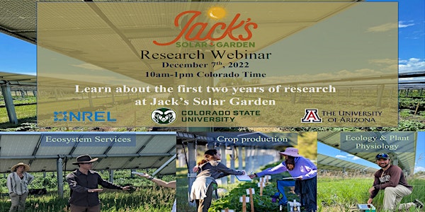 Research Webinar about Jack's Solar Garden