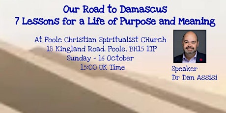 Workshop -Our Road to Damascus: 7 Lessons for a Life of Purpose and Meaning primary image
