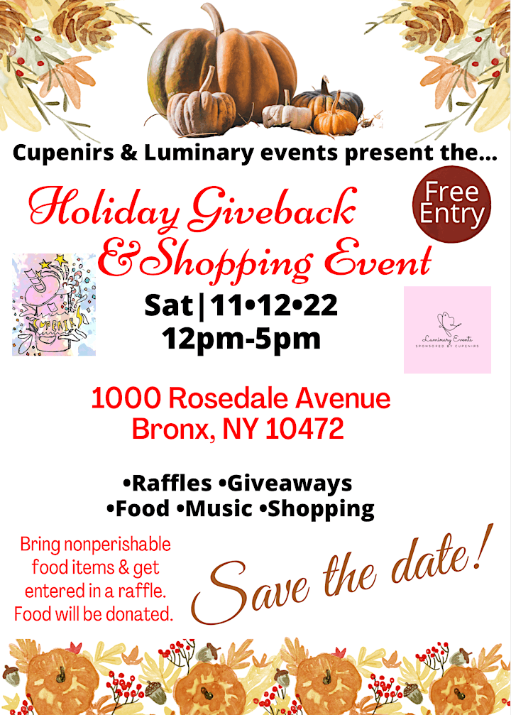 Holiday Giveback & Shopping Event image