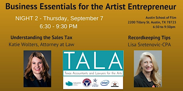 Business Essentials for the Artist Entrepreneur- NIGHT 2