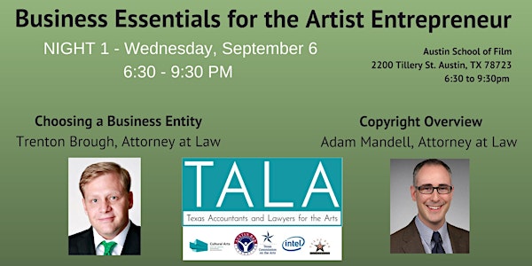 Business Essentials for the Artist Entrepreneur- NIGHT 1