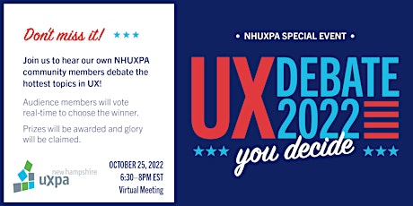 UX Debate 2022: You Decide!
