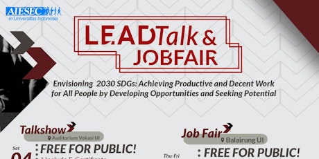 LEADTalk & Job Fair 2017 tickets