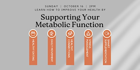 How to live younger longer by supporting metabolic health! primary image