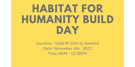 Hauptbild für CFL-SWE Habitat For Humanity Build Day