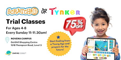 75% Discount for Coding Trial Classes for Ages 4-7