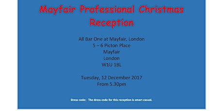 Mayfair Professional Christmas Reception 12/12/17 primary image