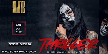 Hauptbild für THRILLER Halloween Night Party @ Slate 10/31