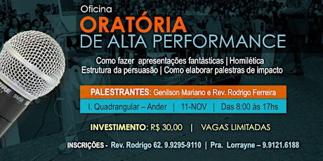 Imagem principal do evento OFICINA ORATÓRIA DE ALTA PERFORMANCE