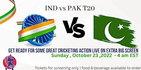 T20 India Vs Pakistan Screening  on biggest screen