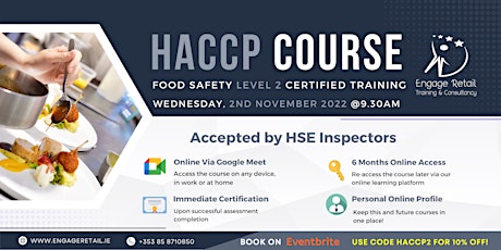 HACCP Training Course- Food Safety Level 2