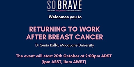Imagen principal de Returning to Work after Breast Cancer
