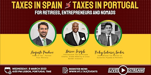 (LIVESTREAM)Taxes in Spain vs Taxes in Portugal