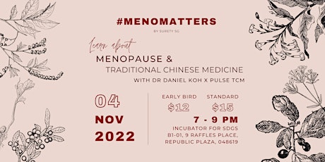 #MenoMatters: Menopause & TCM with Dr Daniel Koh x Pulse TCM primary image
