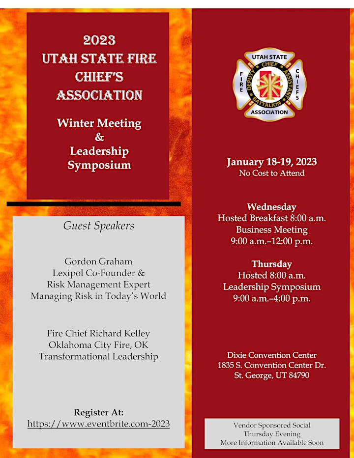 Utah State Fire Chief's Winter Meeting & Leadership Symposium  2023 image