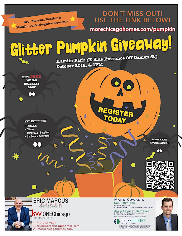 Glitter Pumpkin Giveaway at Hamlin Park! image