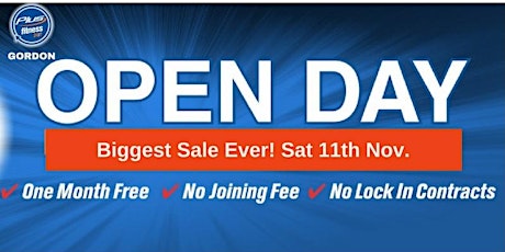Open Day! Massive Annual Sale! FREE month, FREE food, FREE protein shakes.. primary image