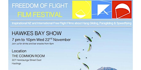 Freedom of Flight Film Festival Hawkes Bay Show primary image