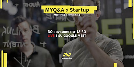 Imagem principal do evento MYQ&A x Startup