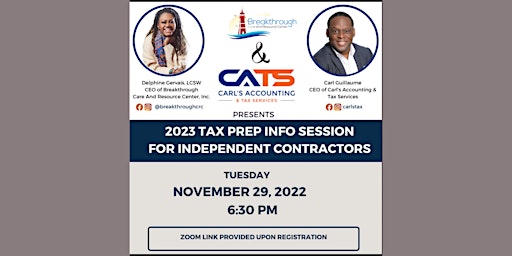 2023 Tax Prep Info Session for Independent Contractors