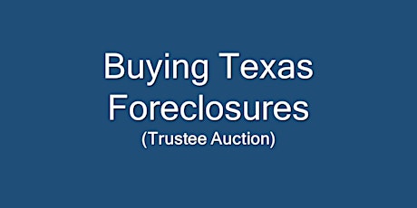 How To Buy Texas Foreclosures - Dallas **LIVE** primary image