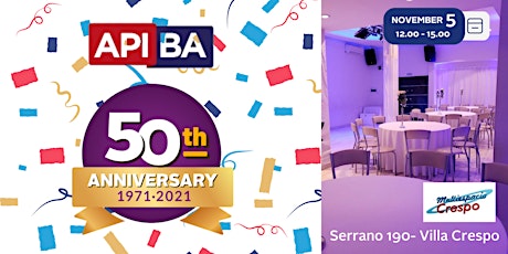 Imagem principal do evento APIBA 50th Anniversary Celebration (for APIBA & SIGs members)