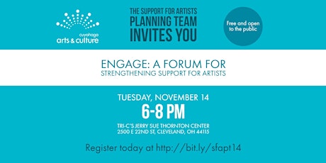 Engage: A Forum for Strengthening Support for Artists primary image