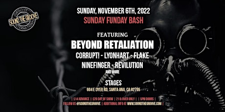 Imagem principal de 21+/ Sunday Funday Bash w/ Beyond Retaliation @ STAGES [Santa Ana, CA]