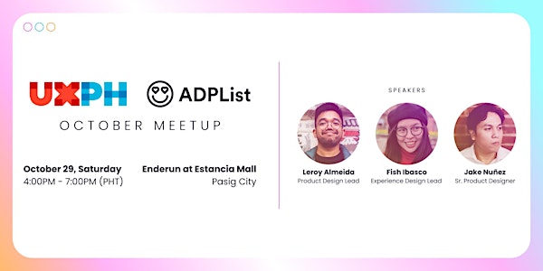 UXPH x ADPList: October Meetup