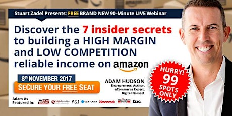 WOLLONGONG 'Amazon Secrets' Masterclass: 8pm Online Webinar (FREE Tickets & Only 99 Spots) primary image