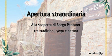 Immagine principale di Apertura Straordinaria Borgo Pantano - Rometta - ME 