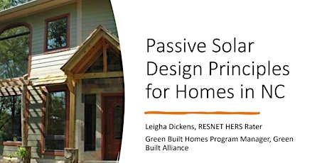 Hauptbild für Practical Passive Solar Design: Green Built Alliance Fall 2022 Workshops