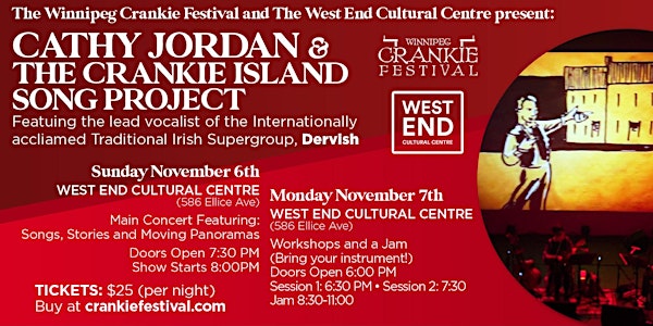 Cathy Jordan & The Crankie Island Song Project - Workshop & Jam