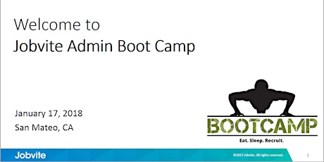 Jobvite Hire Boot Camp for Administrators, January 17, 2018, San Mateo, CA primary image