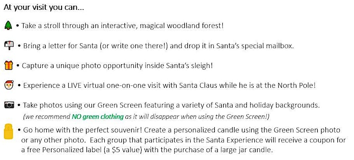 Visit with Santa - A Virtual Santa Experience! (Nov 2022 Appointments) image