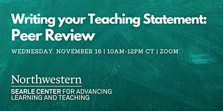 Hauptbild für Writing Your Teaching Statement: Peer Review