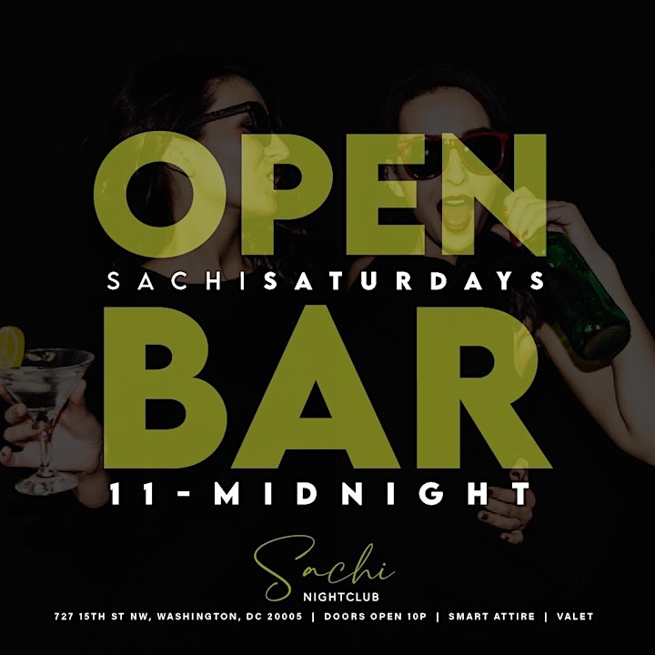 Open Bar @ Sachi Saturdays image